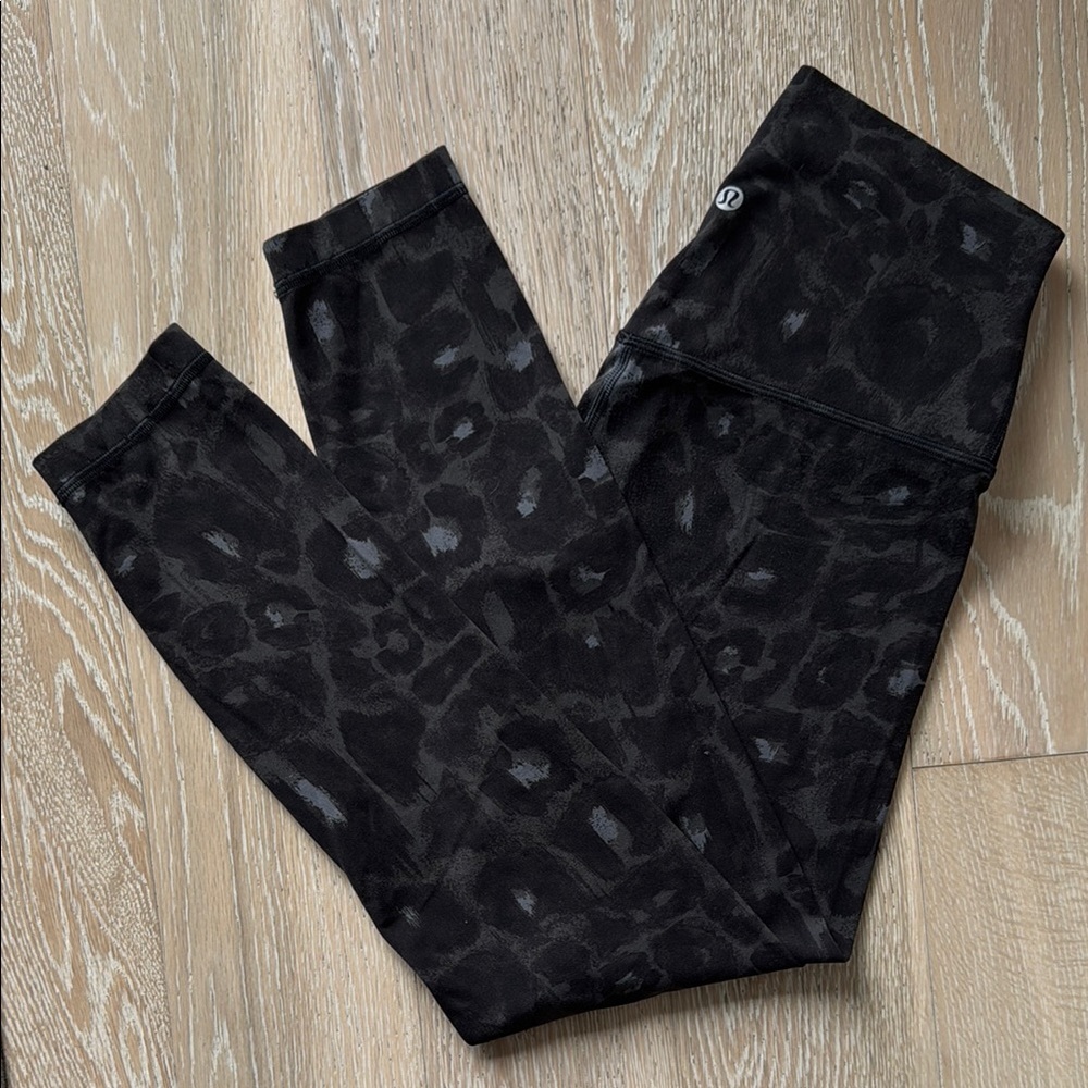 lululemon Align High-Rise Tights 25" Leopard Black Sz6